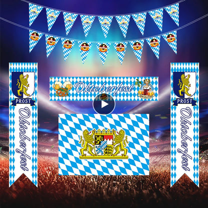 2021 Oktoberfest Decoration German Beer Flag Festival Party Supplies Decor Bavarian 100 People Fiesta Banner