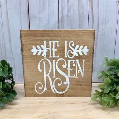 Cross-Border Wooden Easter Crafts Wooden Ornament Table Decorations Church Tray Decoration Creative