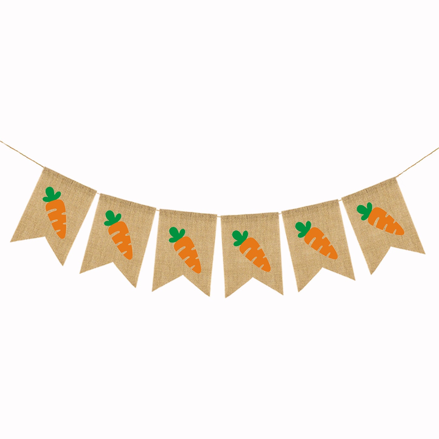 Cute Fashion Easter Rabbit Chick Radish Linen Swallowtail Hanging Flag Happy Easter