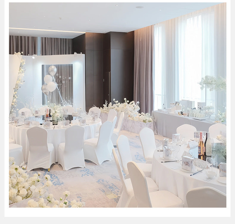 Wedding Decoration Chair Satin Sash Bow Tie Self TIe For BIrthday Party Festival Hotel Holiday Shiny Look Luxury Dining Room