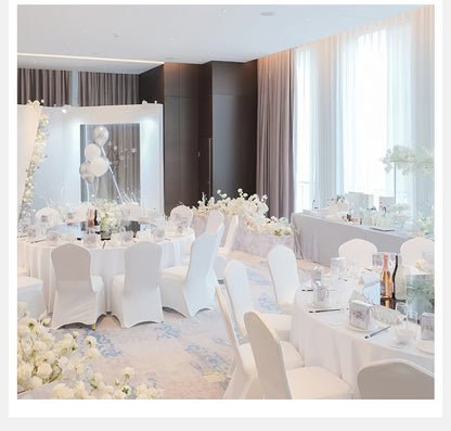 Wedding Decoration Chair Satin Sash Bow Tie Self TIe For BIrthday Party Festival Hotel Holiday Shiny Look Luxury Dining Room