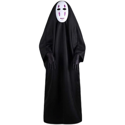 Qianhe Qianxun Faceless Male Cos Costume Comic Exhibition Cosplay Halloween Children Adult Clothes Miyazaki Anime