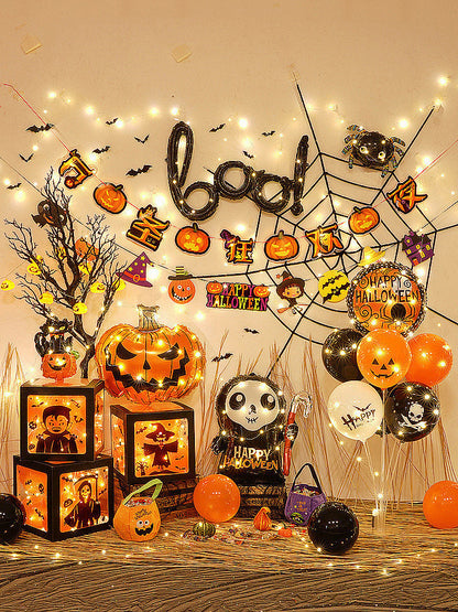 Background Wall Decoration Pumpkin Lamp Children Props Balloon