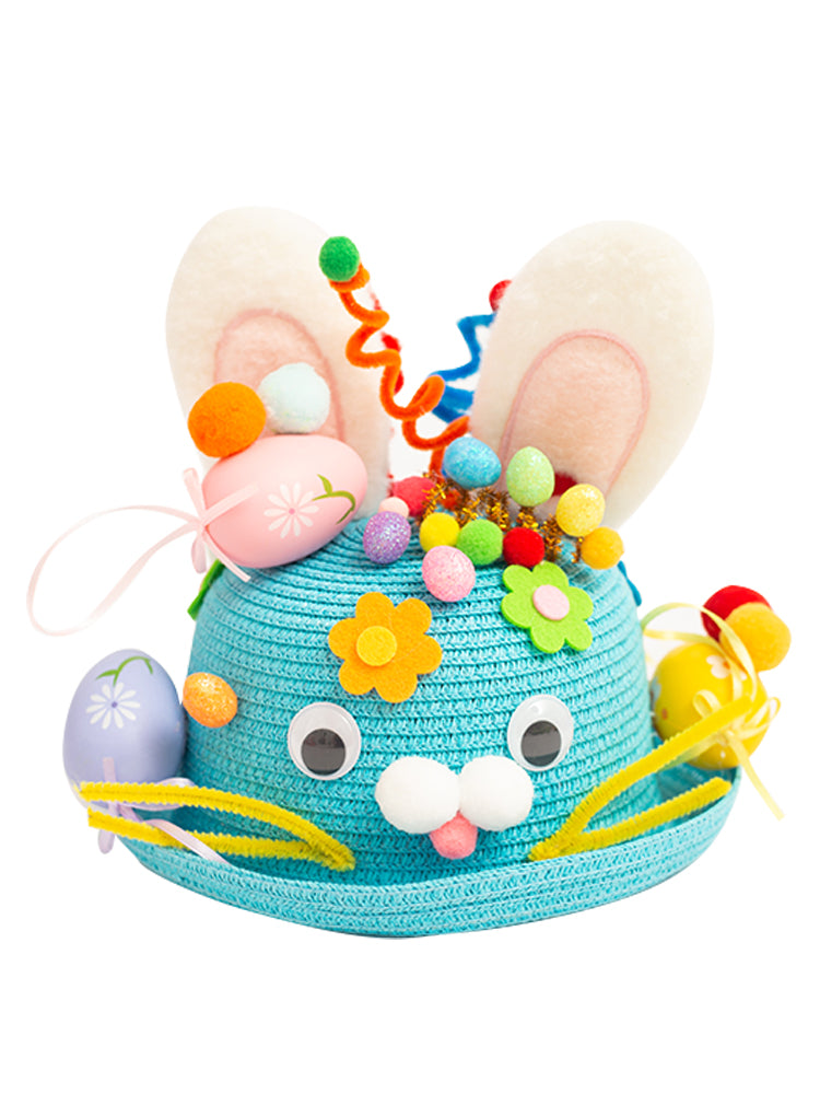 Easter Hat DIY Rabbit Chicken Kindergarten Handmade Material Kit Kids Matching Performance and Catwalk Activity