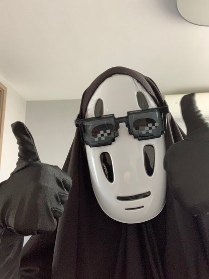 Qianhe Qianxun Faceless Male Cos Costume Comic Exhibition Cosplay Halloween Children Adult Clothes Miyazaki Anime
