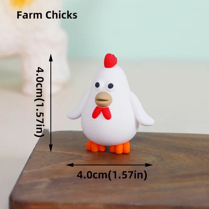 Farm Animals Cake Topper Rustic Cake Decoration Lambs, Ponies, Piglets, Chick,  Haystacks for Kids Happy Birthday Party Supplies