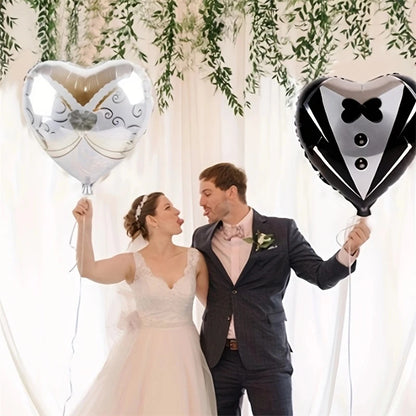 2PCS Couple Balloon Wedding Decoration Foil Balloons Romantic Wedding Dress Balloon