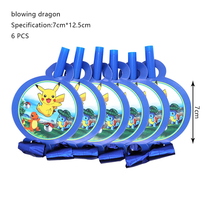Pokemon Birthday Party Decoration New Lightning Pikachu Balloon For Kids Event Supplies Disposable Tableware Banner Backdrop