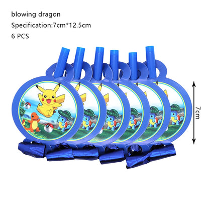 Pokemon Birthday Party Decoration New Lightning Pikachu Balloon For Kids Event Supplies Disposable Tableware Banner Backdrop