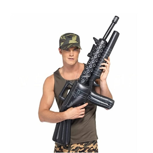 Camouflage Military Theme PVC Inflatable Toy Gun Army Cosplay Prop Kids Boys Favor Gifts Birthday Party Decoration Supplies