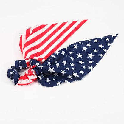 American flag, red, blue and white girl ribbon, American Independence Day women's hair band women's ribbon