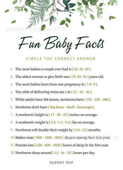Gender Revealing Boys Or Girls Baby Greeting Card Game Card Baby Shower Party Decoration Supplies