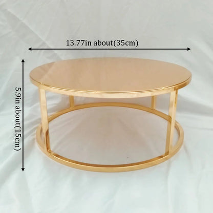 Metal Round and Square Floating Cake Stand Gold Modern Cake Stand Wedding Cake Tier Birthday Party Cupcake Display Stand
