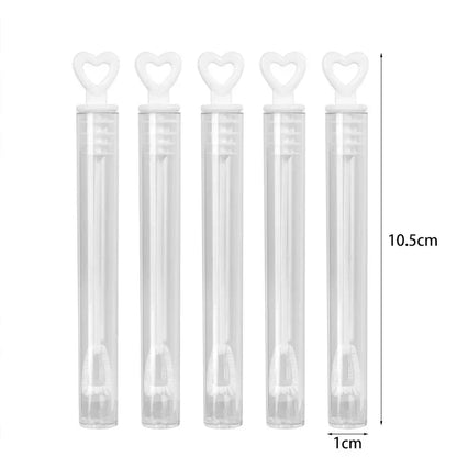 10/100PC Bubble Soap Bottles Mini Love Heart Shape Tube Bubble Wand Wedding Gifts for Guests Birthday Party Decorations Kid Toys