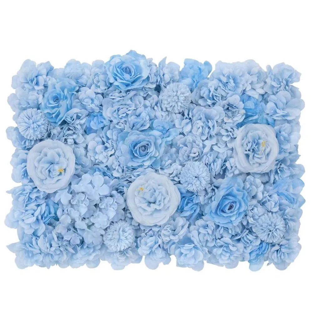 Pink Silk Rose Flower Wall Panels Artificial Flower for Wedding Decoration Baby Show Party Home Bedroom Backdrop Decor