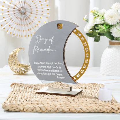 Ramadan Kareem Countdown Calendar Ornament Eid Mubarak Decoration 2025 For Home Muslim Islamic Festival Eid Al-Fitr Party Favors
