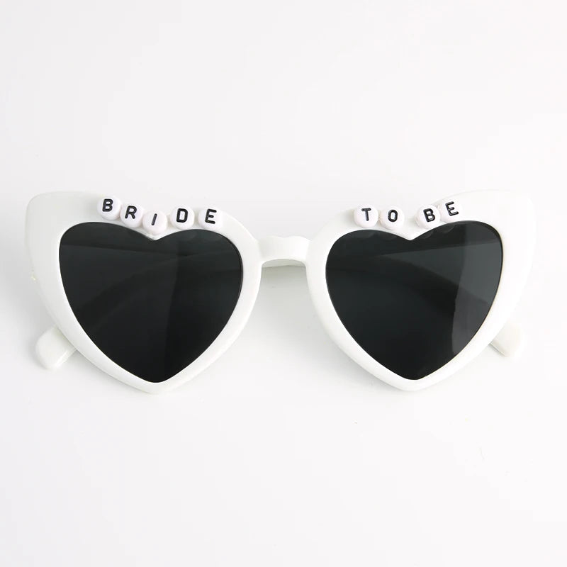 Heart Shaped Sunglasses Wedding Bride Bridesmaid Gift Bachelorette Party Favors Bridal Squad Glasses Bulk 12/24/36/48/60PCS