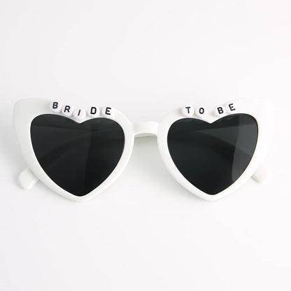Heart Shaped Sunglasses Wedding Bride Bridesmaid Gift Bachelorette Party Favors Bridal Squad Glasses Bulk 12/24/36/48/60PCS