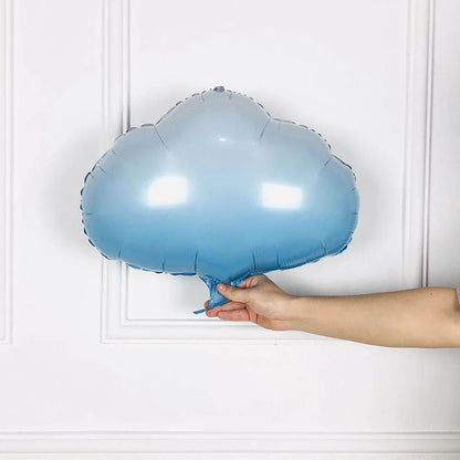 Airplane Party Decoration 12Inch Blue White Latex Balloons Big Plane Foil Cloud Balloon Set for Kids Boys Aviator Theme Birthday