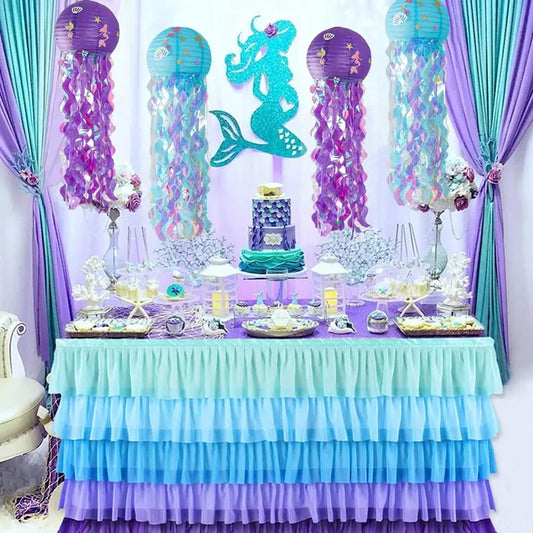 Mermaid Party Decorations Litte Mermaid Jellyfish Paper Lantern Under the Sea Party Decor Girl Babyshower Mermaid Birthday Decor