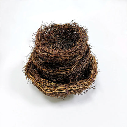 10-15Cm Easter Artificial Bird Nest Easter Eggs Natural Rattan Nest Eggs Storage Easter Decoration 2025 Kids Diy Craft Supplies