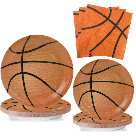Basketball Birthday Decoration Disposable Tableware Basketball Party Paper Plates Napkins Basketball Birthday Baby Shower Decor