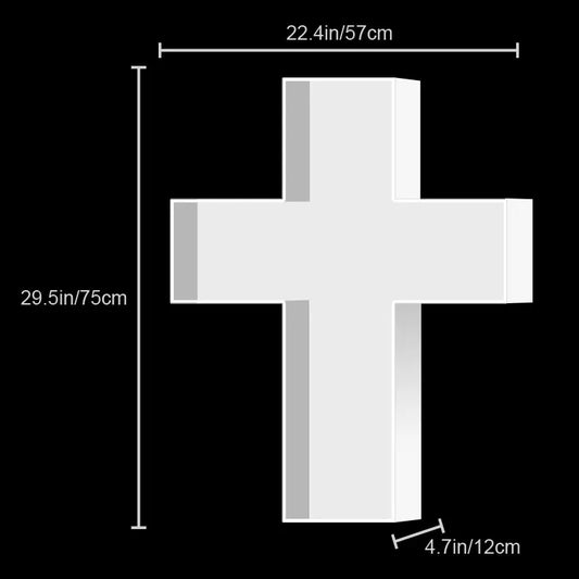 Cross Shape Mosaic Balloon Frame DIY Mosaic Filling Box Baby Shower Kids Birthday Party Baptism First Communion Decorations