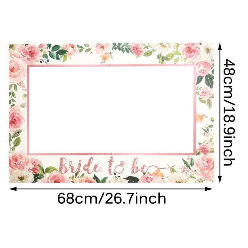 1Pcs Bride To Be Photo Booth Props Frame Bachelorette Party Decoration Engagement Wedding Photobooth Props Bridal Shower Supplie