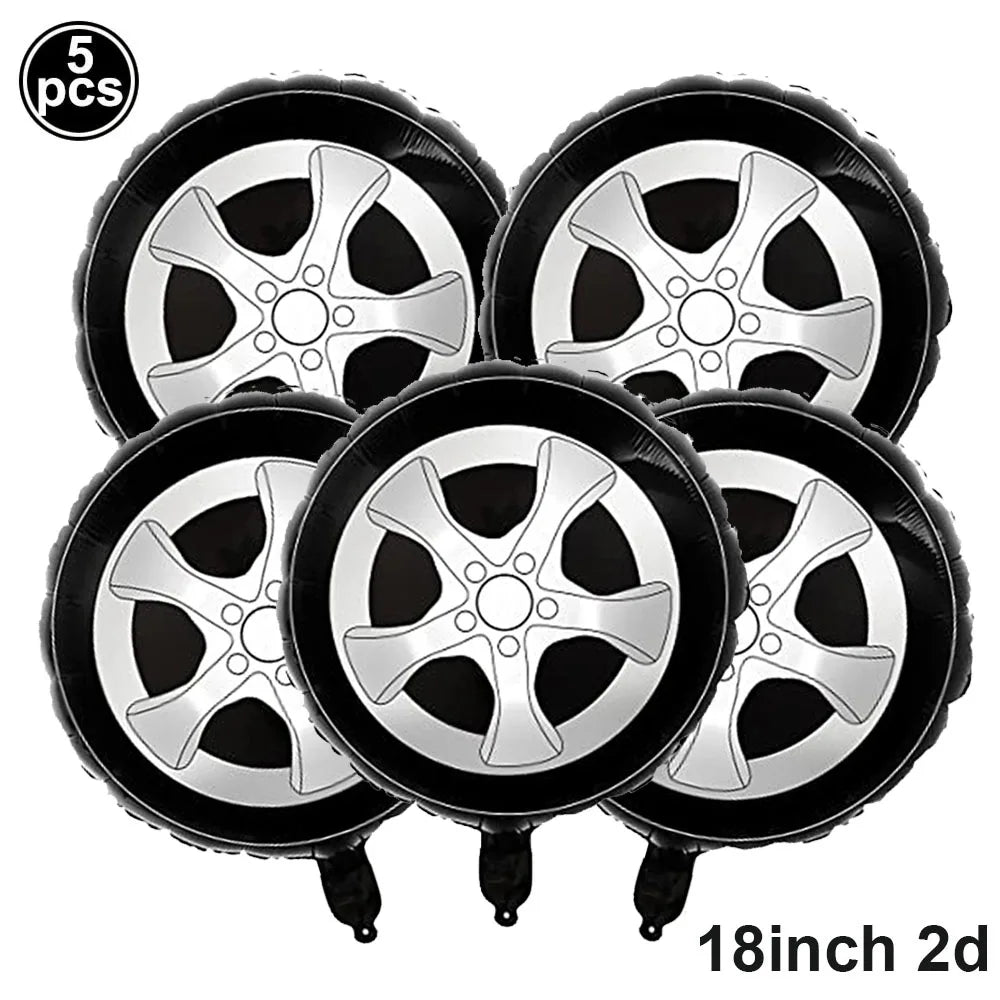 40Inch Checkered 1 2 3 4 5 6 Large Black White Number Balloon Motorcycle Racing Two Fast Race Car Birthday Party Supplies