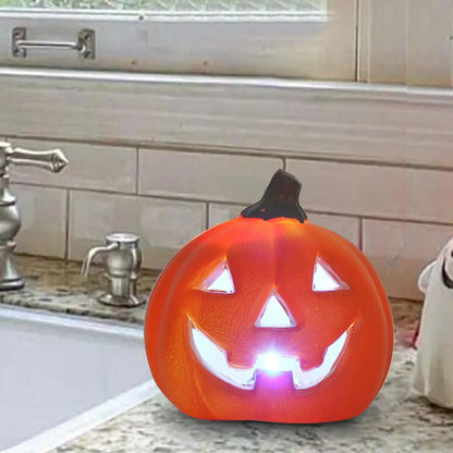 Halloween Pumpkin Lights Realistic Ornament Glow in The Dark Pumpkin Lantern Lamp for Patio Wall Holiday Party Outdoor Indoor