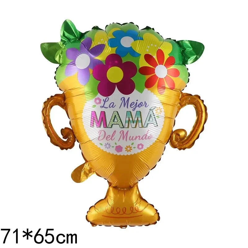 Mother's Day Decorations Balloons I Love You Mom Happy Mother's Day Aluminum Film Balloons Mothers Gifts