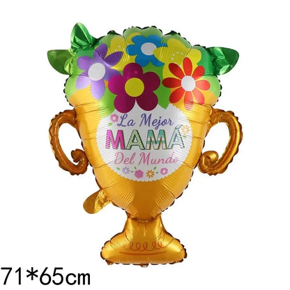Mother's Day Decorations Balloons I Love You Mom Happy Mother's Day Aluminum Film Balloons Mothers Gifts