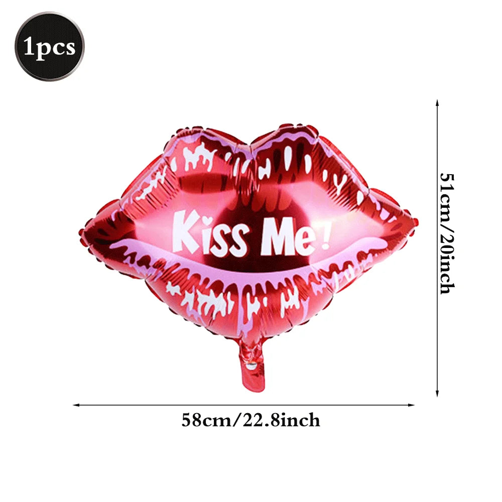 Sexy Lingerie Aluminum Foil Balloon Bachelorette Party Whiskey Red Lips High Heel Adult Party Bride Wedding Hen Night Decoration