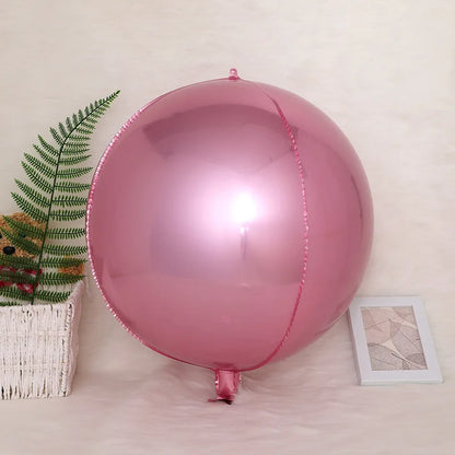 4D Foil Balloons Holographic Round Balloon for Birthday Bachelor Party and Christmas Gift Decoration Valentine's Day Baby Shower