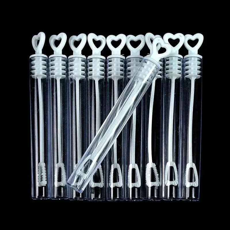 10/100PC Bubble Soap Bottles Mini Love Heart Shape Tube Bubble Wand Wedding Gifts for Guests Birthday Party Decorations Kid Toys