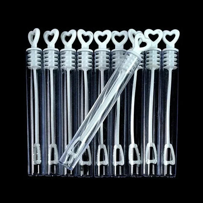 10/100PC Bubble Soap Bottles Mini Love Heart Shape Tube Bubble Wand Wedding Gifts for Guests Birthday Party Decorations Kid Toys