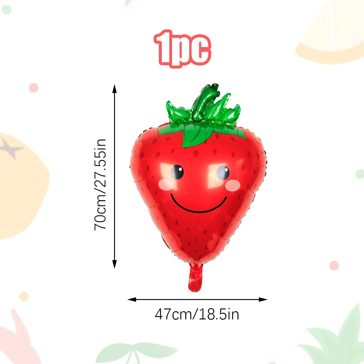 1/7pcs Strawberry Broccoli Corn Banana Tomato Orange Carrot Balloons Suitable for Birthday, Baptism, Summer Party, Fruit Theme