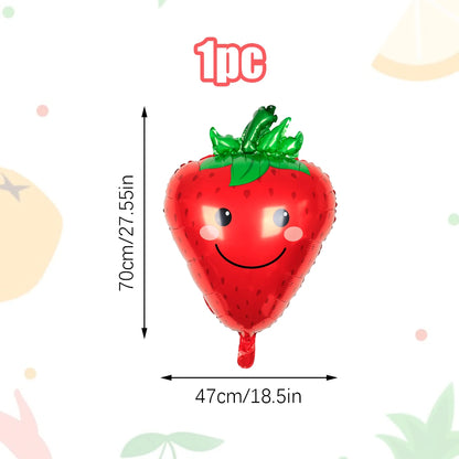 1/7pcs Strawberry Broccoli Corn Banana Tomato Orange Carrot Balloons Suitable for Birthday, Baptism, Summer Party, Fruit Theme