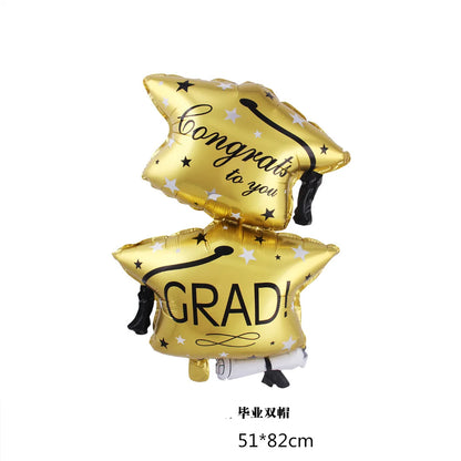 New graduation doctoral student owl graduation certificate graduation bear shaped aluminum film balloon graduation party decorat