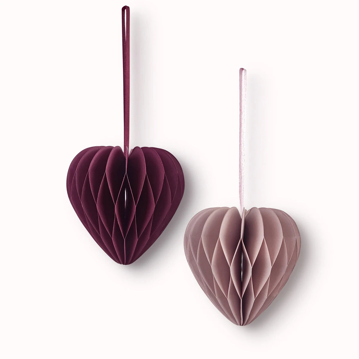 1/2Pcs Mini 3D Love Heart Paper Honeycomb Ball Garland Ornament for Valentine's Day Wedding Anniversary Party Decoration