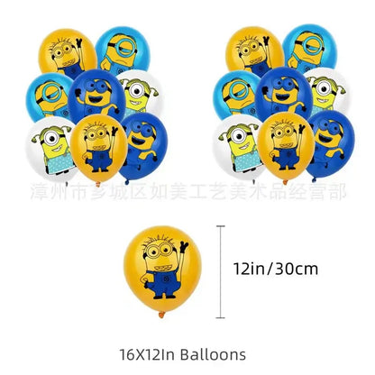 Birthday Party Disposable Tableware Plates Cups Napkins Tablecloths Balloons Decorate Party Supplies