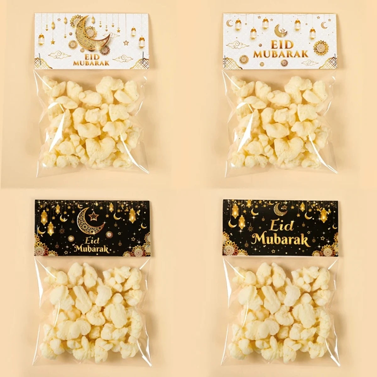 Eid Mubarak Gift Bags Plastic Candy Cookie Bag Ramadan Kareem Decoration 2025 Islamic Muslim Party Supplies Eid Gifts