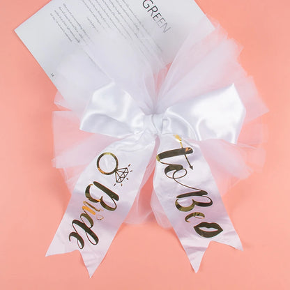 Rose Gold Bride To Be Bikini Tutu Skirt Wedding Decorations Bridal Shower gift Beach Veil Hen Night Bachelorette Party Supplies