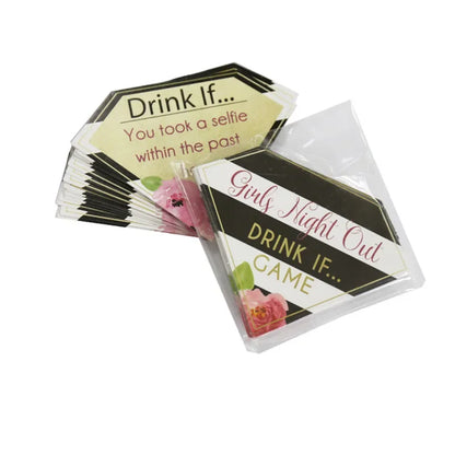 Bachelorette Party Drink If Game Cards Wedding Engagement Bridal Shower Birthday Party Girls Night Activity Drinking Games Suppl
