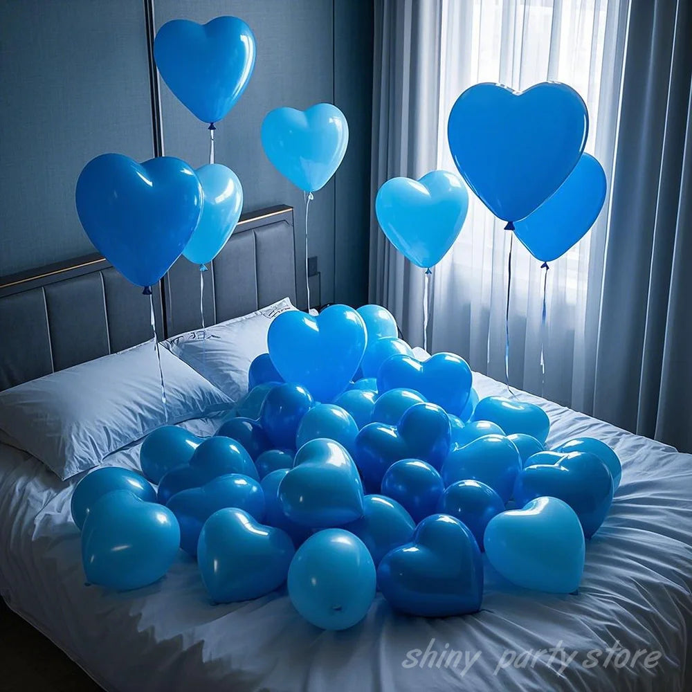 20/50pcs White Heart Balloons Love Inflatable Air Helium Balloon Valentine's Day Marriage Wedding Birthday Party Decor Supplies