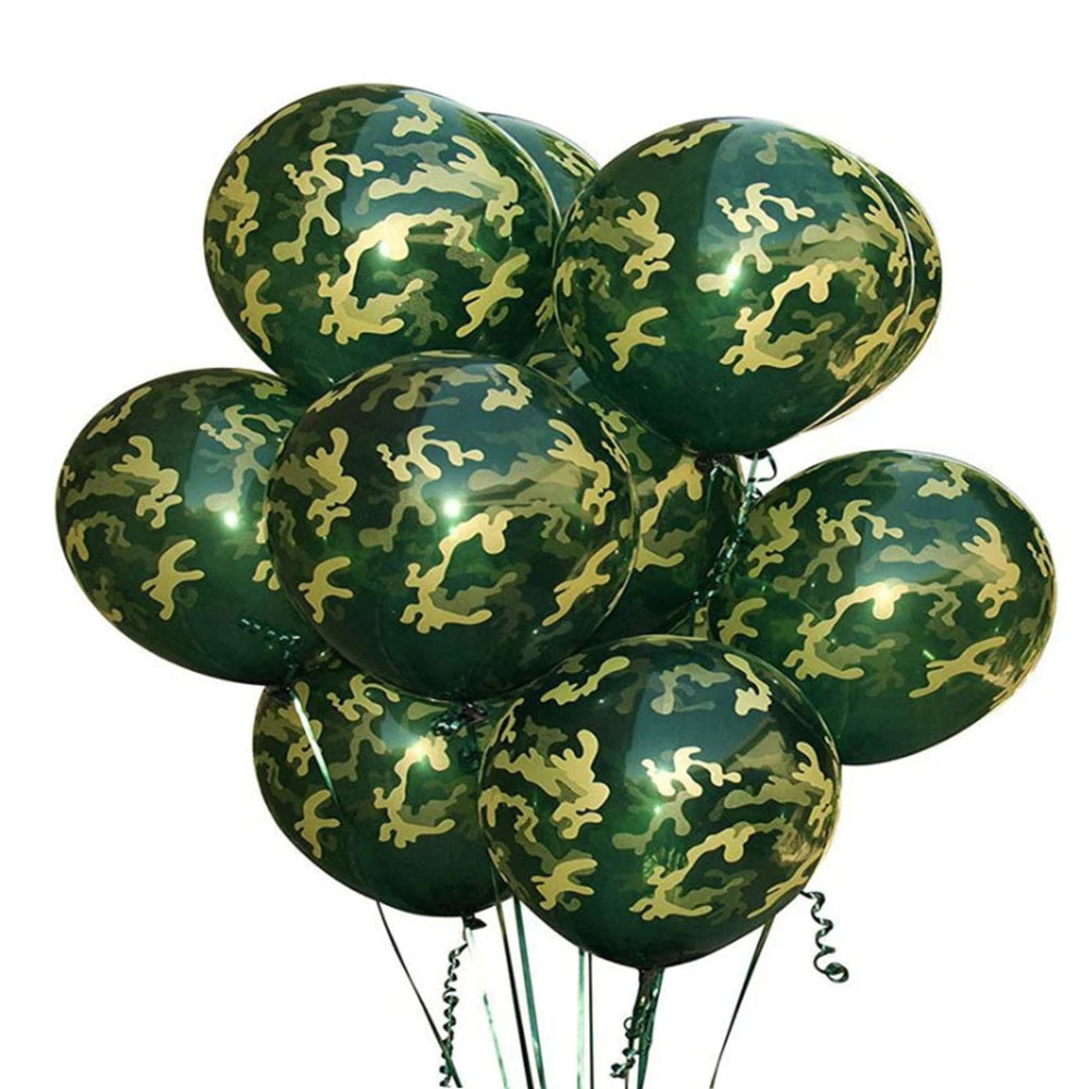 Army Party Tableware Camouflage Green Plates Cups Tablecloths Camouflage Balloons Military Theme Birthday Party Decorations