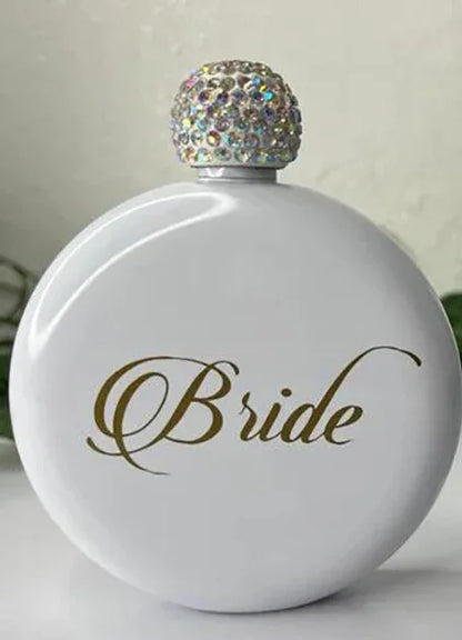 Bride Bridesmaid maid of honor Flask wedding engagement bridal shower Bachelorette hen Party girls night weekend Proposal Gift