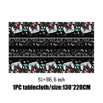 Video Game Birthday Party Decoration Video Game Happy Birthday Paper Plates Cups Napinks Tablecloth Background Balloons Supplies