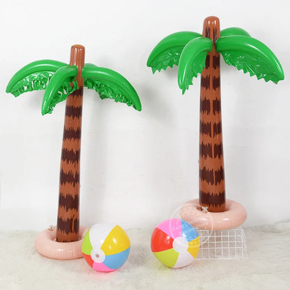 Hawaiian Party Decoration Palm Tree PVC Inflatale Toy Tropical Bird Ball Balloons Luau Summer Beach Birthday Party Supplies