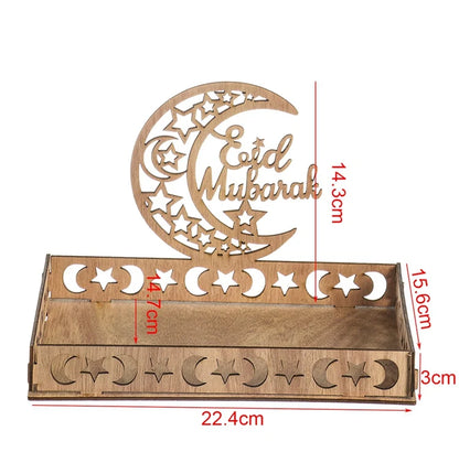 Wooden Pendant EID Mubarak 2025 Ramadan Decoration For Home Kareem Ramadan And Eid Decor Eid AL Adha Islamic Muslim Decor